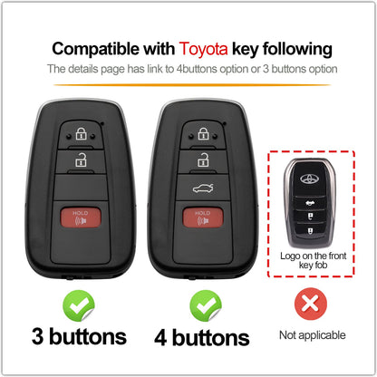 Smyfob for Toyota Key fob Cover Leather car Key case Avalon Camry TRD Corolla Highlander Prius Prime RAV4 Prime CHR Accessories