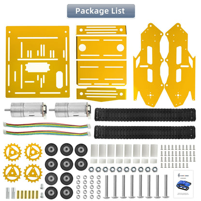 YonPhsy Tank Car Chassis with Encoder Motor, Shock Absorbing Robot Chassis Full-Metal Robotic Moving Platform Track for RaspberryPi Arduino Jetson Microb DIY Maker Smart Robot Car Learning Kit