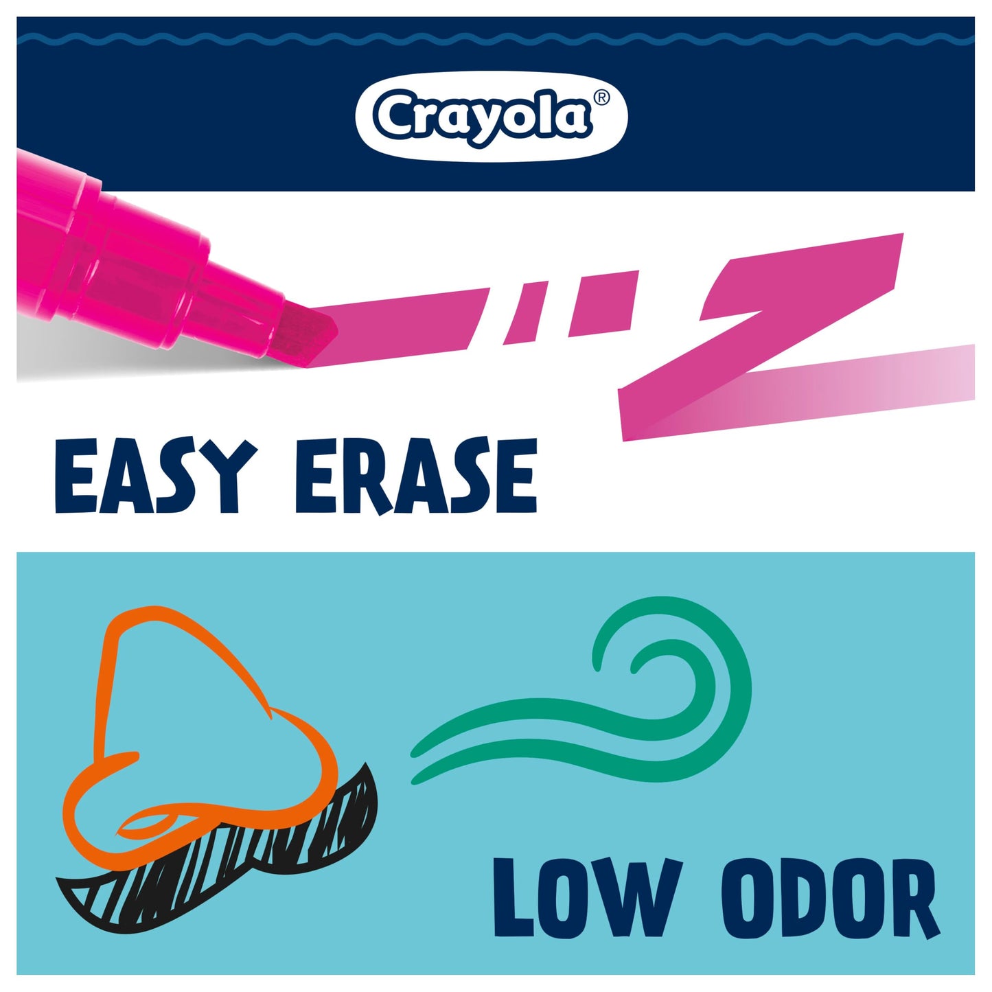 Crayola Take Note Dry Erase Markers for School (12ct) Teacher Classroom Supplies, Chisel Tip Whiteboard Markers, Must Haves