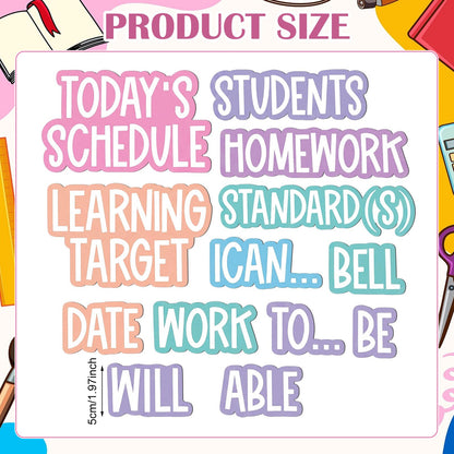 AmazingSpark 12 Pcs Class Subjects Magnets Classroom Daily Schedule Magnets Reusable Today's Schedules Labels Set Dry Erase Label for Whiteboard Bulletin Board Decor School Elementary Organization