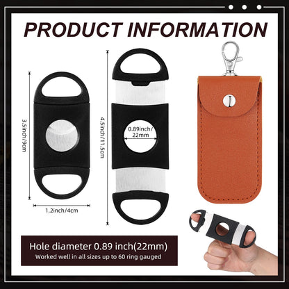Lasnten 10 Set Cutter with Leather Case Ring Fit Almost Sizes Clippers Keychain Accessories Father's Day Gifts for Men