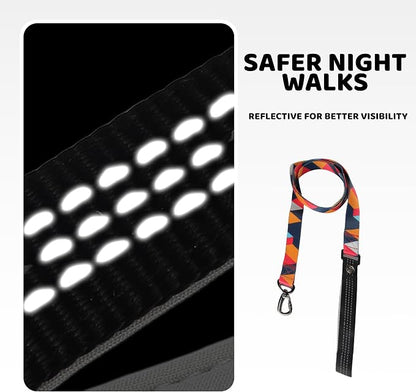 EVERKING Dog Collar & Leash Set for Everyday Walking | Matching adjustable collar and leash set with reflective handle and heavy-duty hardware for comfortable everyday dog walks.