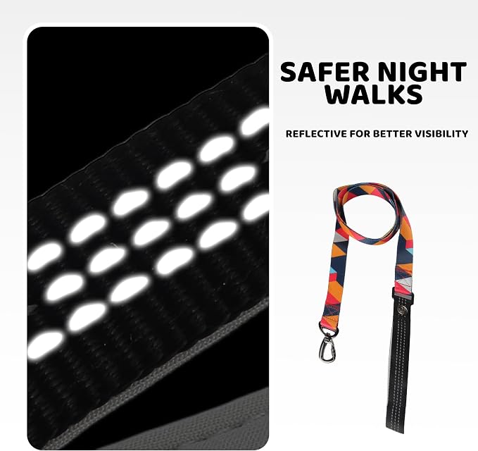 EVERKING Dog Collar & Leash Set for Everyday Walking | Matching adjustable collar and leash set with reflective handle and heavy-duty hardware for comfortable everyday dog walks.