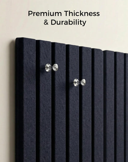 Aothia 12-Pack Felt Bulletin Board Tiles 48"x36", Modular Pin Board for Smooth Walls, Cork Board Alternative for Notes & Photos, 0.35" Thick, 70 Adhesive Tabs & 40 Pins, Navy Blue