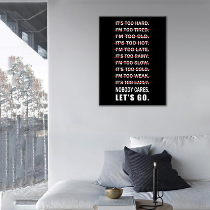Motivational Wall Art Office Decor for Men Inspirational Picture Quotes Canvas Poster Inspiring Painting Print Artwork for Home Living Room Gym Classroom Stretched and Framed [18''Wx24''H]