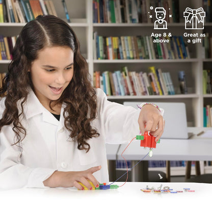 Thames & Kosmos Electricity & Magnetism Science Kit | 62 Safe Experiments Investigating Magnetic Fields & Forces for Ages 8+ | Assemble Electric Circuits with Easy Snap-Together Blocks