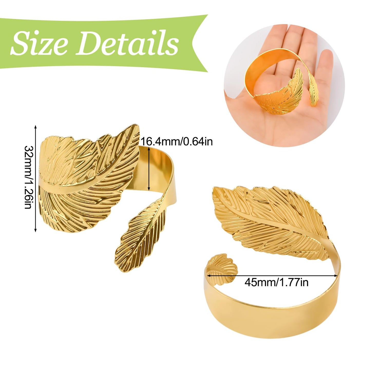 UFURMATE Curtain Tie Backs, 6Pcs Metal Decorative Golden Leaf Curtain Tiebacks Creative Curtain Rope Buckles Spring Drape Holder Clips for Home Office (Gold)