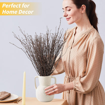 60Pcs Real Dried Birch Twigs Branches - 16” Natural Decorative Birch Branches for Easter Vases, Birch Sticks for DIY, Centerpiece, Floral Arrangment, Twig Wreath, Rustic Home Decor