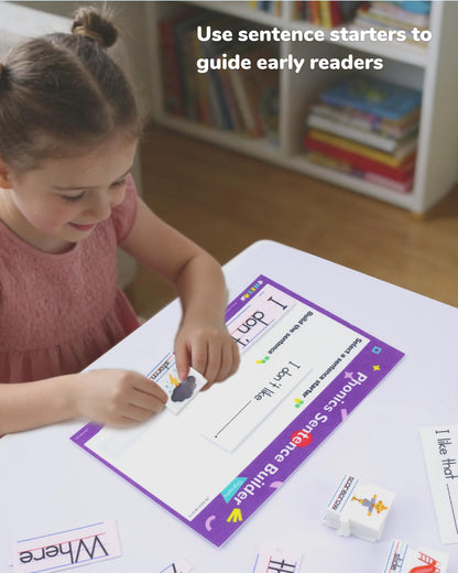 CHEFAN Sentence Building for Kids, Learn to Read & Write, Sight Words Learning Toy, Sentence Board with Writing Board, Speech Therapy for Preschool Kindergarten