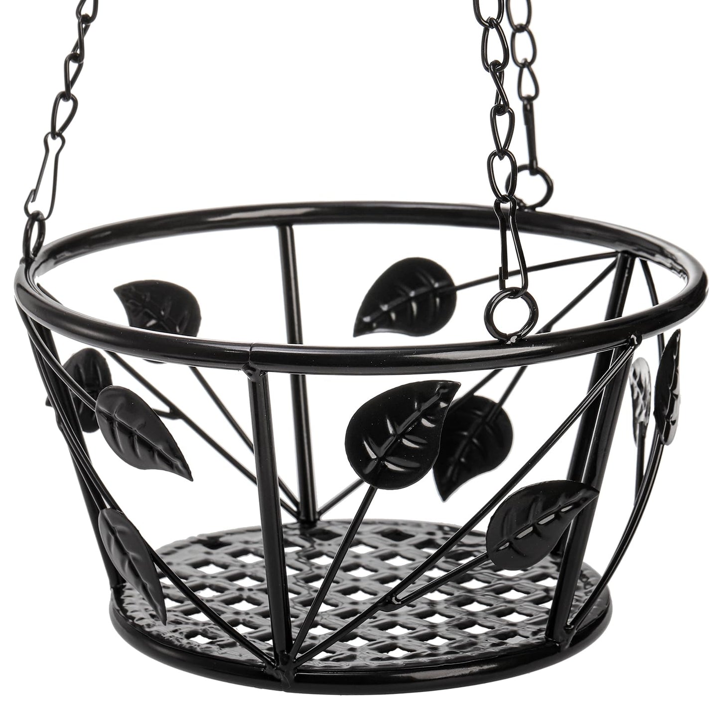 Goaste 2 Pack Metal Plant Hanger, Hanging Plant Holder with Ceiling Hook, Modern Plant Hanging Basket, Decorative Planter Flower Pots Shelf for Indoor Outdoor Use, Home Decor
