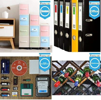 Freshworld 6-PK Colored Tape Replace for Dymo D1 Label Tape 1/2'' 23' Black on Yellow/Red/Blue/Green/Clear/White Compatible with Dymo ColorPOP LabelManager 160 210D 260P 280 360D 420P 500TS 640CB