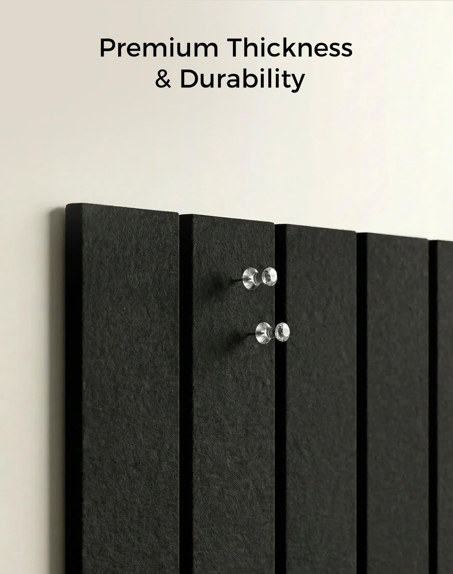 Aothia 12-Pack Felt Bulletin Board Tiles - 48x36 Modular Pin Board for Walls, 0.2" Thick Cork Board Alternative for Office & Classroom, 70 Adhesive Tabs & 40 Pushpins Included (Black)