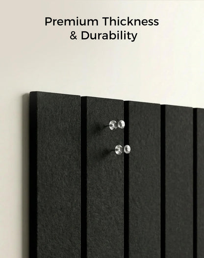 Aothia 12-Pack Felt Bulletin Board Tiles - 48x36 Modular Pin Board for Walls, 0.2" Thick Cork Board Alternative for Office & Classroom, 70 Adhesive Tabs & 40 Pushpins Included (Black)