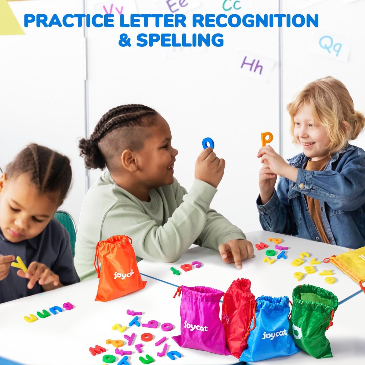 JoyCat Magnetic Letters, 312 Pieces Lowercase Alphabet Fridge Magnets, ABC Magnets for Toddlers Kids, Educational Learning Plastic Letters Set for Kindergarten Classroom