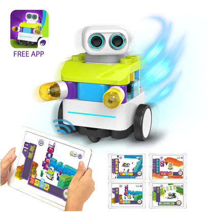 PAI TECHNOLOGY BOTZEES Classic Plus Coding Robots for Kids, Remote Control Robot, 8 in 1 AR STEM Toys for 4+ Years Old Kids (APP Based, iOS, Android and Kindle Fire Compatible)