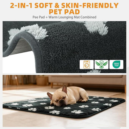 KOOLTAIL Washable & Waterproof Dog Whelping Pad for Large Dogs, 36x41in Super Absorbent & Soft Warm Plush Puppy Pads Potty Training, Quick Dry Reusable Pet Mats for Whelping Box Supplies,Playpen,Crate