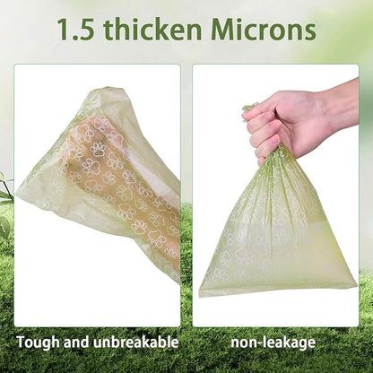 Poop Bags Rolls 256 Count - 9x13 Inches Green Thickened Leakproof Lavender scent Poo Bags for Dogs, Eco-Friendly Pet Waste Bags for Walking,Travel,Home