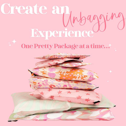 6x9 Designer Poly Mailer 100 Pack Heavy Duty Waterproof Self Seal Shipping Bags for Small Business Large Mailing Envelopes Bulk Tear Resistant Cute Packaging Pink Bows Coquette