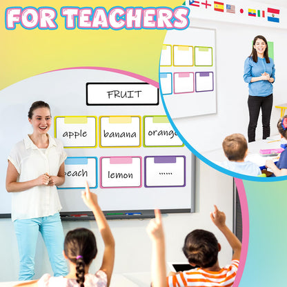Qilery 14 Pcs Magnetic Write Wipe Organization Chart Magnetic Dry Erase Label Classroom Organization Teacher Objectives for Classroom Whiteboard Goal Target