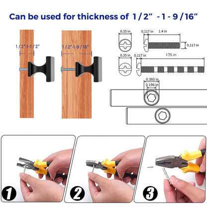 Ravinte Cabinet Knobs Matte Black Square Knobs for Cabinets and Drawers Cabinet Hardware Kitchen Cabinet Knobs 5 Pack
