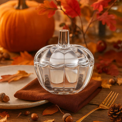 Tanlade 8 Pcs Glass Pumpkin Candy Jar Thanksgiving Candy Bowl Jars with Lids Pumpkin Container with Cover Transparent Target Glass Dish for Thanksgiving Home Party Wedding Decoration