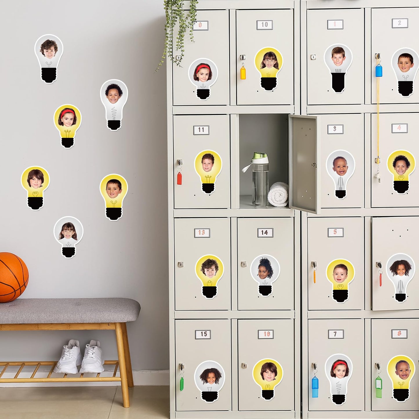 60PCS VBS 2026 Light Bulb Theme Cutouts Religious Light Bulb Bulletin Board Decorations VBS Lightbulb Paper Cut-Outs Classroom Decor for DIY Craft Photo Kindergarten Preschool Wall Door Supplies