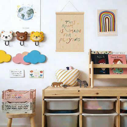 STHTTSW Playroom Poster Decor Wall,This Room Is Made For Playing Poster, Playroom Wall Art & Hanging Sign, Kids Room Nursery Playroom Art Decor, 12x16 Inch