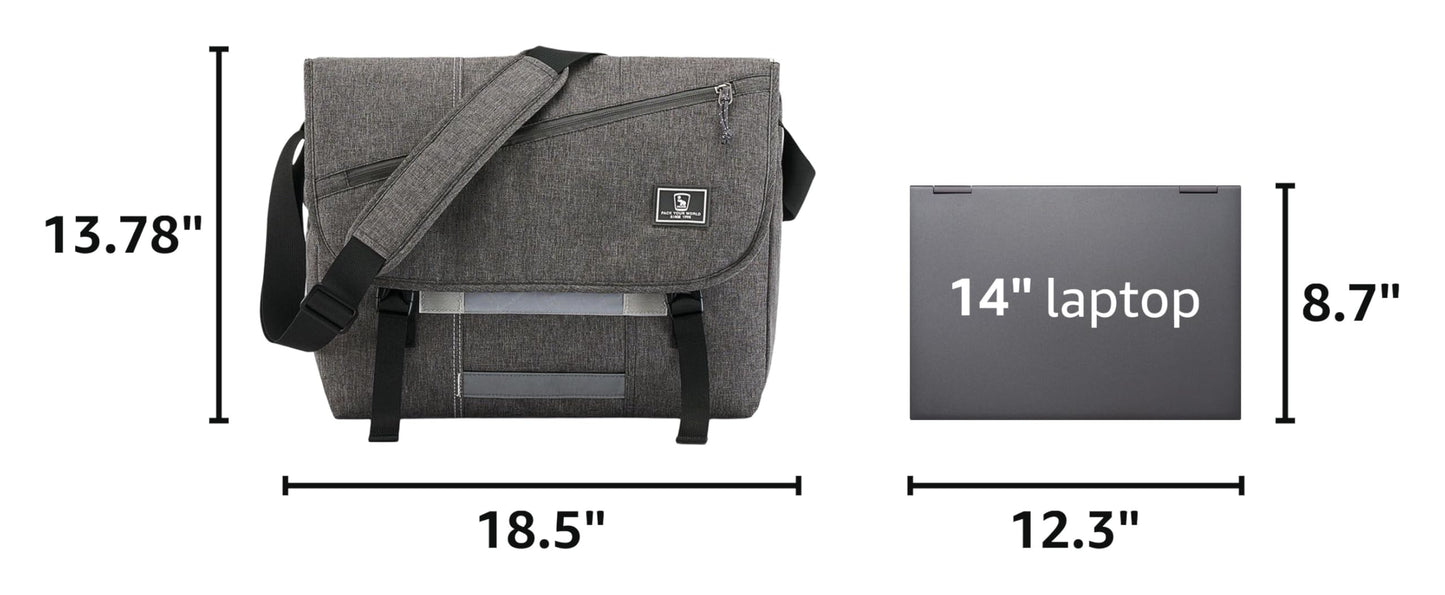 OIWAS Messenger Bag for Men, 15.6 Inch Laptop Crossbody Bags Women Casual Satchel Shoulder Bag College Travel Office Briefcase