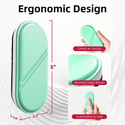 FUNISKETCH Dry Erase Eraser, Magnetic White Board Erasers - 2 Pack,Glass Board Glass Whiteboard Eraser for Office and School Supplies (Green)