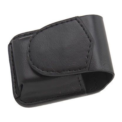 Lighter Pouch Belt Loop PU Holder Scratch Soft Lining Magnetic Buckle Lighter Waist Case Outdoor Travel (Black)