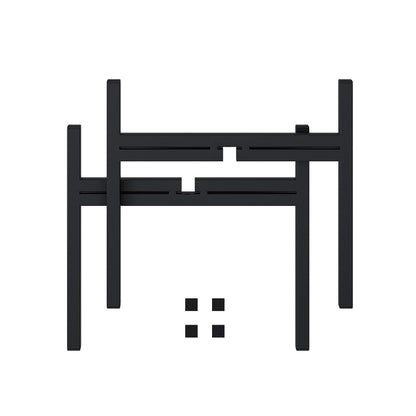 FaithLand Mid Century Plant Stand Indoor Outdoor (EXCLUDING 8" Plant Pot), Metal Planter Stand, Potted Plant Holder, Black, Hold Up to 8 Inch Planter - Upgraded Design