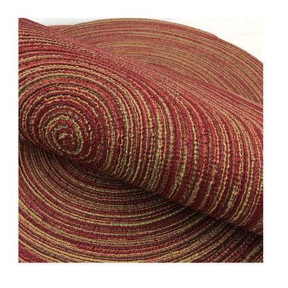 Red-A，Placemats,Round Placemats for Dining Table Set of 6 Woven Heat Resistant Non-Slip Kitchen Table Mats Diameter 14 Inch(Wine)