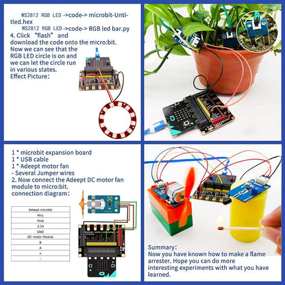 Adeept Sensor Starter Kit for BBC Micro:bit (V2 Included) | Programmable Starter Kit for Micro:bit with 35 Projects PDF Tutorial Book