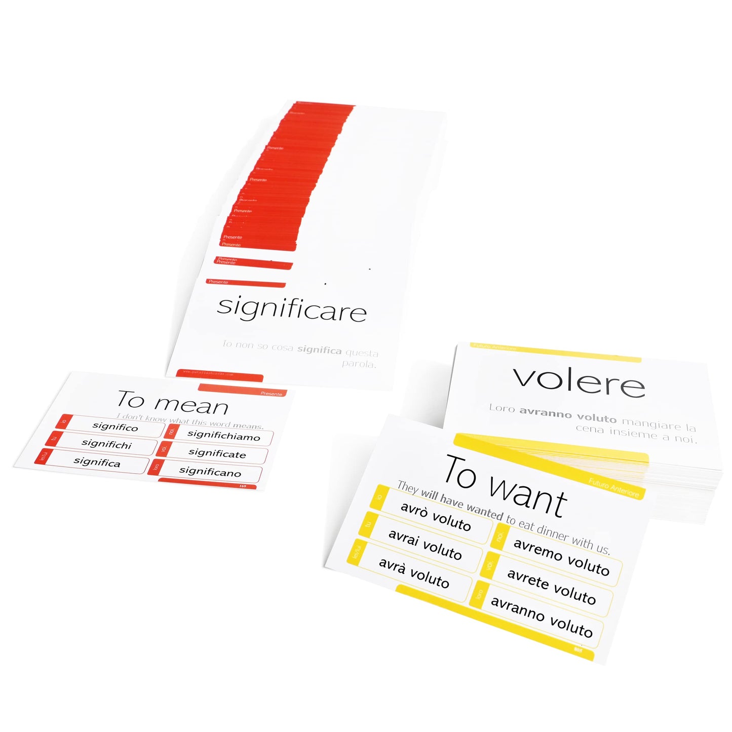 Pat's Flash Cards 800 Italian Conjugation Flash Cards - 200 Verbs with Full Examples in Both Italian and English and 6 Different Tenses Made in The U.S.A