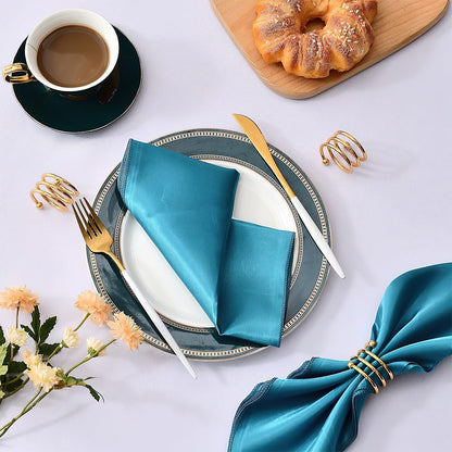 Gold Napkin Rings Set of 20, Round Metal Napkin Ring Holder, Napkin Cloth Holder Rings Gold Halloween Fall Thanksgiving Christmas Valentine Thankful Napkin Rings Coffee Dining Wedding Table Decor