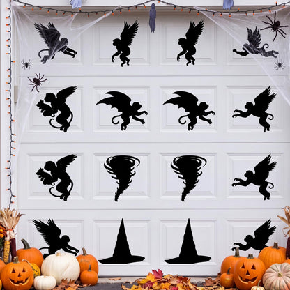 Kanayu 18 Pcs Halloween Garage Door Decorations Black Monkeys Magnet Glow in the Dark Garage Door Magnets Luminous Monkey Magnetic Sticker Halloween Decorations for Home Car Refrigerator