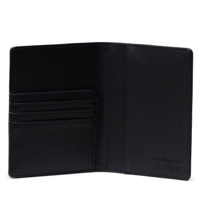 Herschel Supply Co. Raynor Passport Holder Vegan Leather, Black, Standard