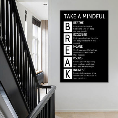 Inspirational Wall Art Motivational Quotes Canvas Poster Print Modern Inspiring Home Decor Picture Painting Artwork for Home Bedroom Office Meditation Corner Stretched and Framed [18''Wx24''H]