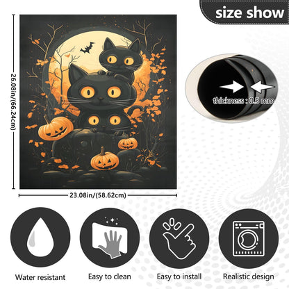 Cute Halloween Magnetic Sticker Dishwasher Door Cover Kitchen Cabinet Panels, Fridge Magnet, Home Appliances Decor Decals 23" W x 26" H