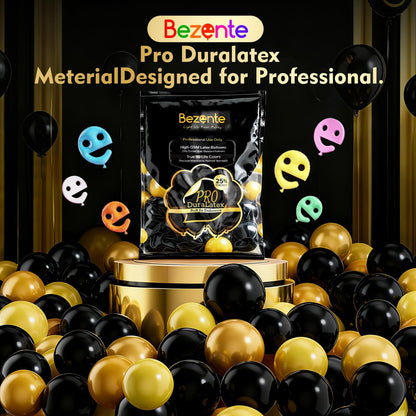 Bezente Pro Duralatex Purple Balloons - 100 Pack 12 inch Extra-Thick Purple Balloons for Long-Lasting Professional Party Decorations, Large Wedding Graduation Halloween Birthday Party