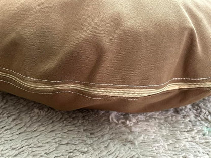Round 100% Cotton Canvas Dog Bed Cover: Washable, Durable, Eco-Friendly, Multiple Colors, XS-XXL, Made in USA (Medium Brown, Small 24 Inches)