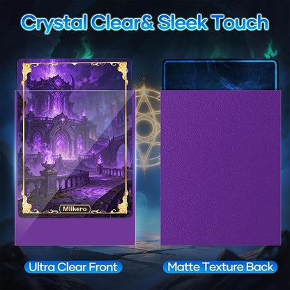 500 Count Card Sleeves, Matte Magic Card Sleeves, Smooth Shuffle & Tear Resistant, Fit for MTG, TCG, CCG (Purple)