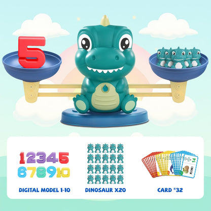 Snugzy Dinosaur Balance Counting Toys, Number Counting Scale Games for Kids Cool Math Learning Games for Boys and Girls Preschool Kindergarten Learning STEM Montessori Educational Toys for 3+