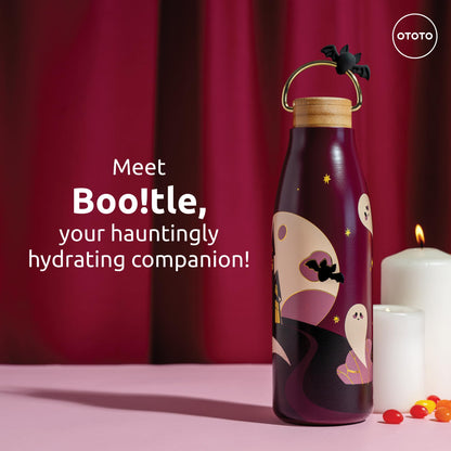 OTOTO Spooky Bootle - Halloween, Halloween Tumbler, Accessories, Insulated Water Bottle, Stainless Steel, Cute Water Bottle, Leak Proof Water Bottles, Spooky, Witchy, Goth Gifts, 18oz.