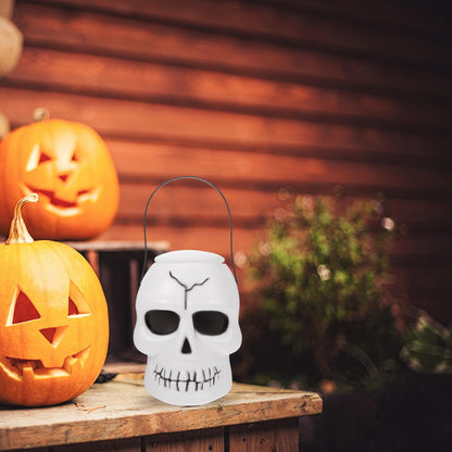 STOBAZA Halloween Candy Bucket for Kids Halloween Skull Bowl with Handle, Treat or Trick Sweets Snack Bucket