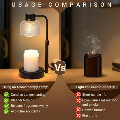 KLL Candle Warmer Lamp with Timer: Birthday Gift for Women, House Warming Gifts New Home, Room Decor - Wax Melt Warmer for Scented Jar Candles