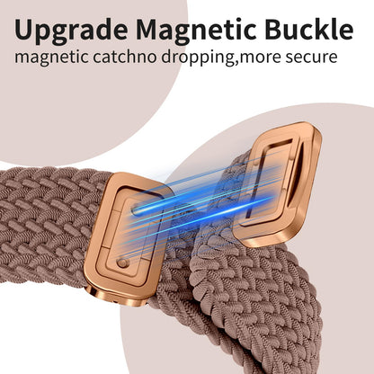 Chinber Braided Band Compatible with Apple Watch Bands 40mm 38mm 41mm 42mm 44mm 45mm 46mm 49mm, Magnetic Clasp Fabric Nylon Interlock Buckle Straps for iWatch Ultra Series 10/9/8/7/6/5/4/3/2/1/SE
