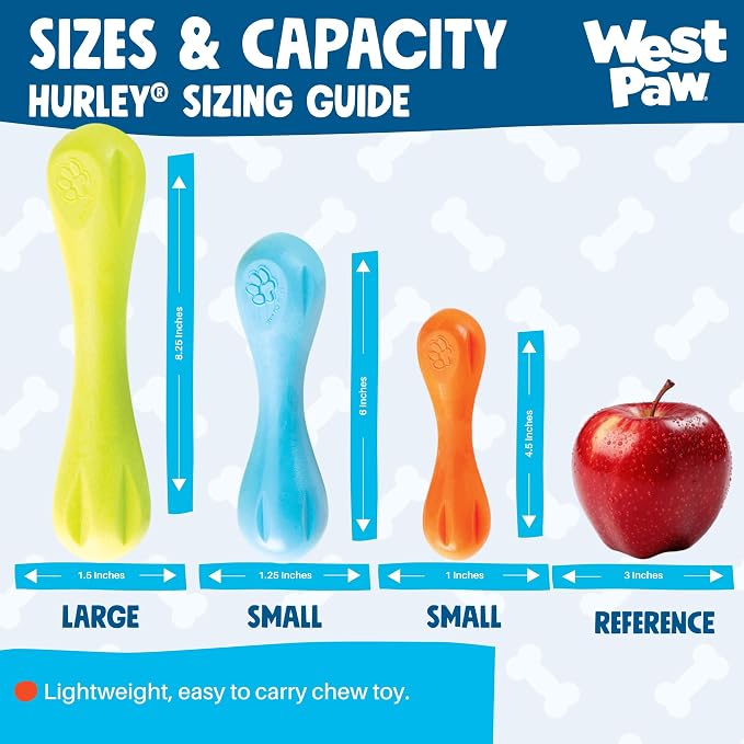 WEST PAW Zogoflex Hurley Dog Bone Chew Toy – Floatable Pet Toys for Aggressive Chewers, Catch, Fetch – Bright-Colored Bones for Dogs – Recyclable, Dishwasher-Safe, Non-Toxic, X-Small, Tangerine