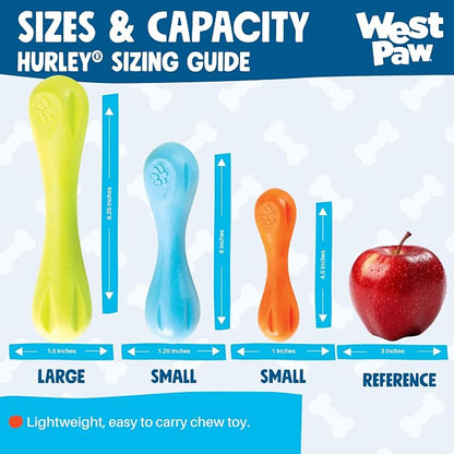 WEST PAW Zogoflex Hurley Dog Bone Chew Toy – Floatable Pet Toys for Aggressive Chewers, Catch, Fetch – Bright-Colored Bones for Dogs – Recyclable, Dishwasher-Safe, Non-Toxic, X-Small, Tangerine