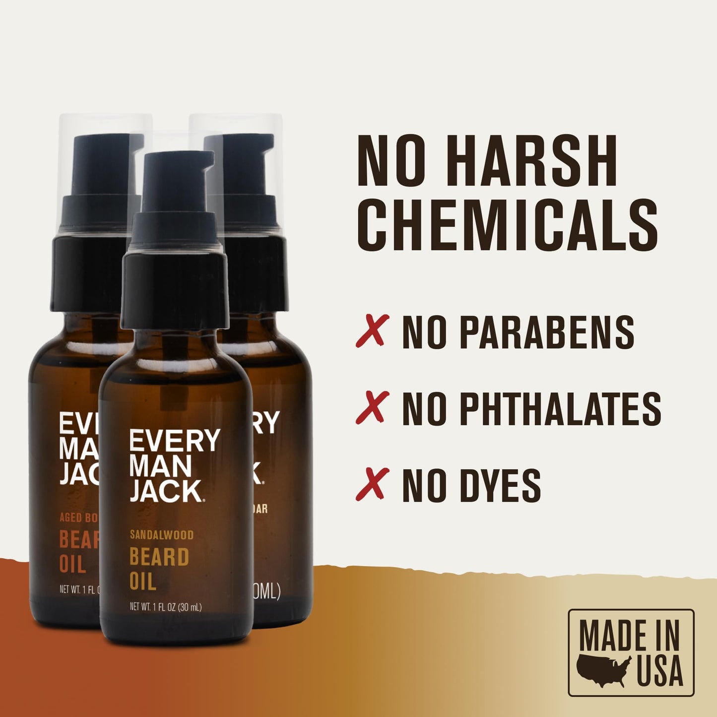Every Man Jack Men's Beard Oil - Aged Bourbon Fragrance - Deeply Moisturizes and Softens Your Beard and Adds a Natural Shine - Naturally Derived with Shea Butter and Argan Oil - 1 fl oz